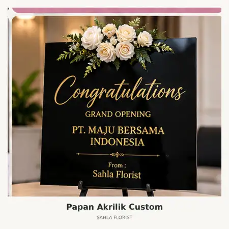 Papan Bunga Akrilik Cikokol